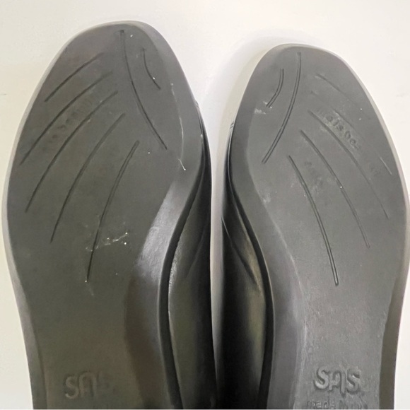 SAS Coco Tripad Comfort Women's Black Leather Patent Bow Slip On Flats Size 8 W - Picture 10 of 15